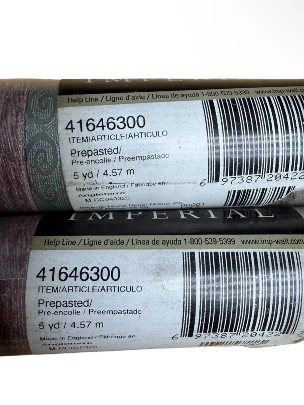 Imperial Vintage Wallpaper Border Leaf Molding Scroll Architecture 2 Rolls NEW
